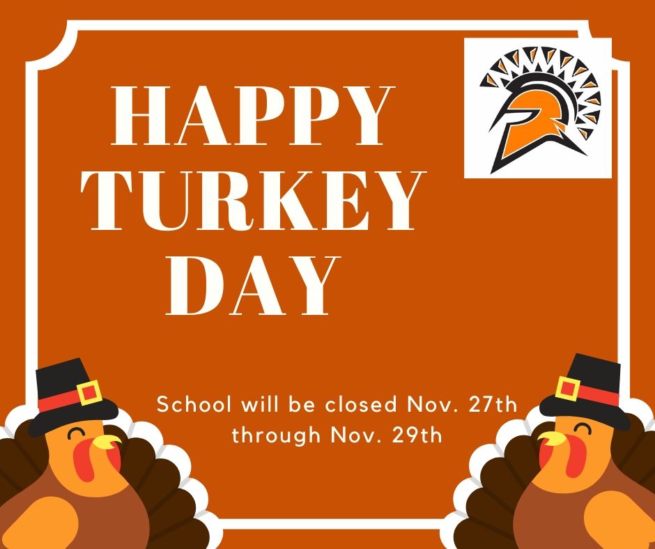 burnt orange background with turkeys